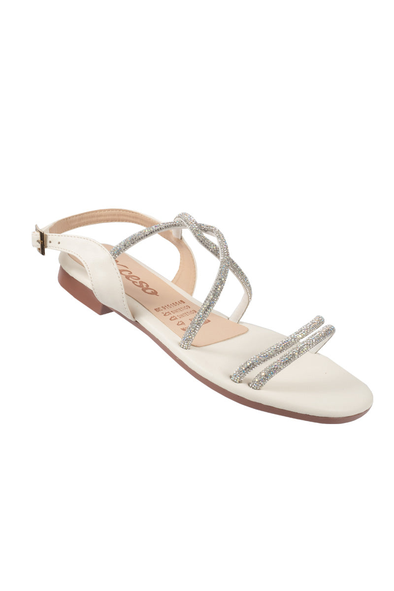 SANDALIAS CON CORREA EN BRILLOS